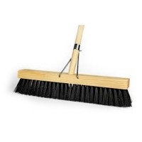 450mm Platform Broom Black Imitation Coco - Soft Fibre